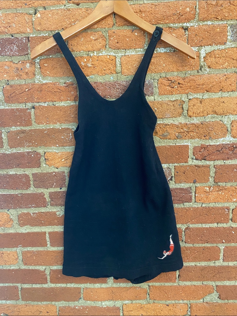 1940s Jantzen Navy Wool Knit Swimsuit